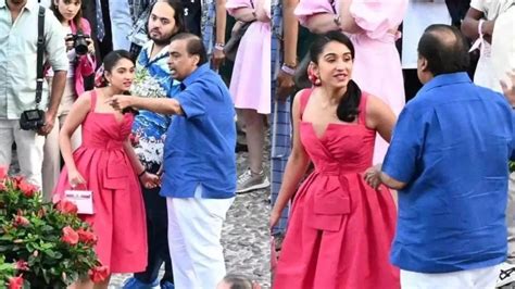 radhika merchant shows off archival dior at pre-wedding event.